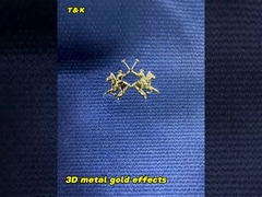 Op maat gemaakte 3D-metaalgoud effecten voor kledinglabels