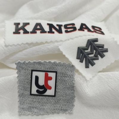 Custom Washable 3D Silicone Labels with Loop Fold for Bags Garment Shoes and Textiles