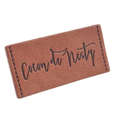 Customized Shape Leather Printing-Letter Label PU Leather Patches for Jeans Jacket Hats