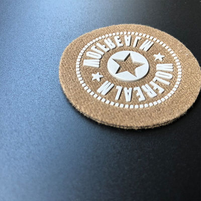 Custom 3D Silicone Logo Patch with Natural Jute Fabric Base for Clothing Brands