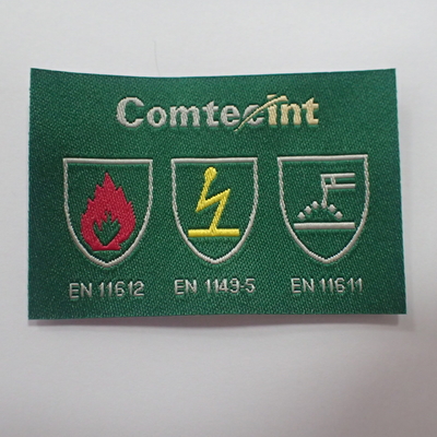 Damast Logo Tag Clothing Woven Label voor de Schoenent-shirts van het Zakkenkledingstuk