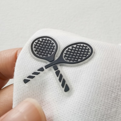 Zacht het Siliconeetiket van siliconelogo clothing transfer heat label voor Sportenlaag