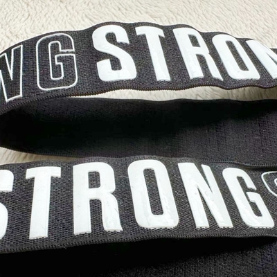 Stretchy Silicone Elastic Brand Tape Printing Glanzend Logo Hoge elasticiteit