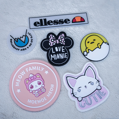 Aangepaste 3D siliconen logopatch voor kleding - Wasbare PVC-badge