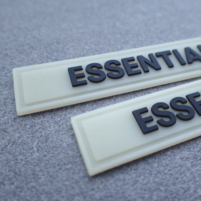 Wit Transparant pvc Matte Logo Rubber Clothing Labels