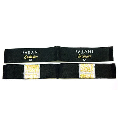 Aangepast Ontwerp Geweven Damast Logo Tag Woven Private Labels voor Kleding